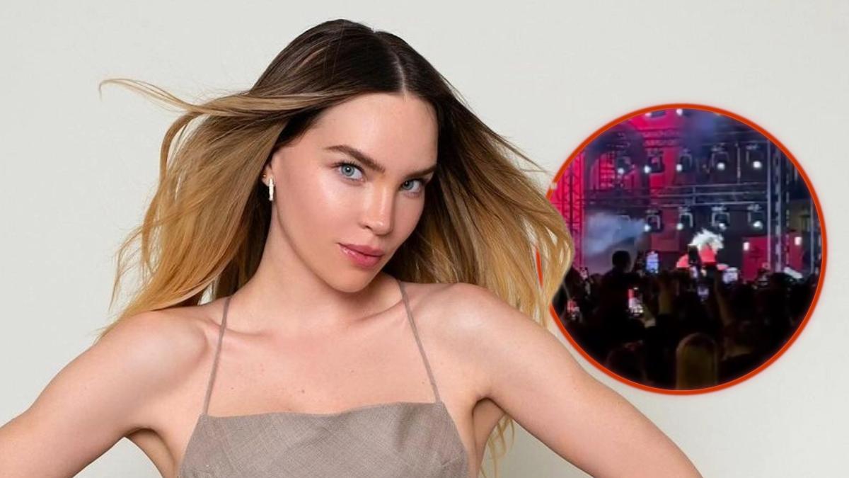 Belinda se cae en medio de un desfile de la Semana de la Moda en París y Anitta la ayuda | VIDEO