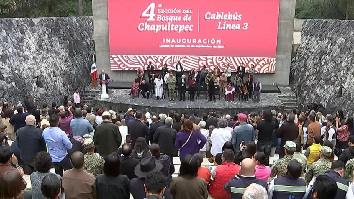 AMLO y Sheinbaum inauguran la Cuarta Sección del Bosque de Chapultepec y la L3 del Cablebús