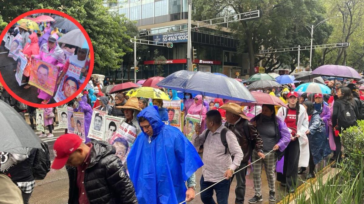 Minuto a minuto: Así se vive la marcha por los 43 normalistas de Ayotzinapa a 10 años de su desaparición