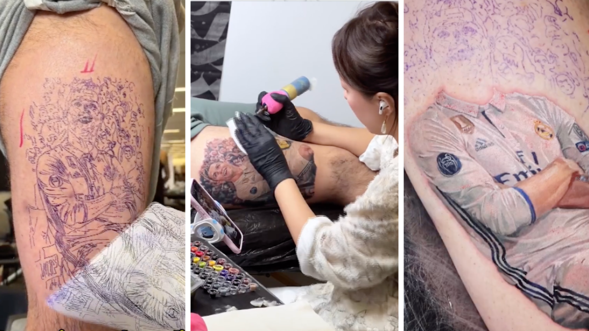 ¡Impresionante! Aficionado dedica 21 horas para tatuarse a Cristiano Ronaldo y le queda como una réplica exacta