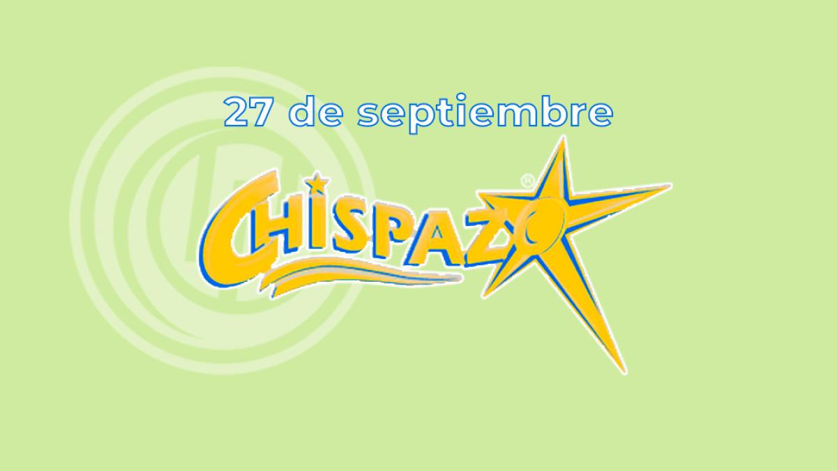 Resultados del Chispazo de hoy 27 de septiembre del 2024. Ve los números ganadores