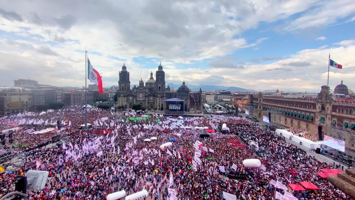 Evento de Claudia Sheinbaum: Asisten 400 mil mexicanos al Zócalo para escuchar el discurso de la Presidenta