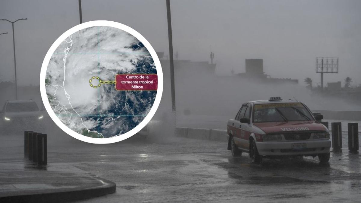 Tormenta tropical Milton se forma frente a costas de Veracruz; se desplaza al nor-noroeste