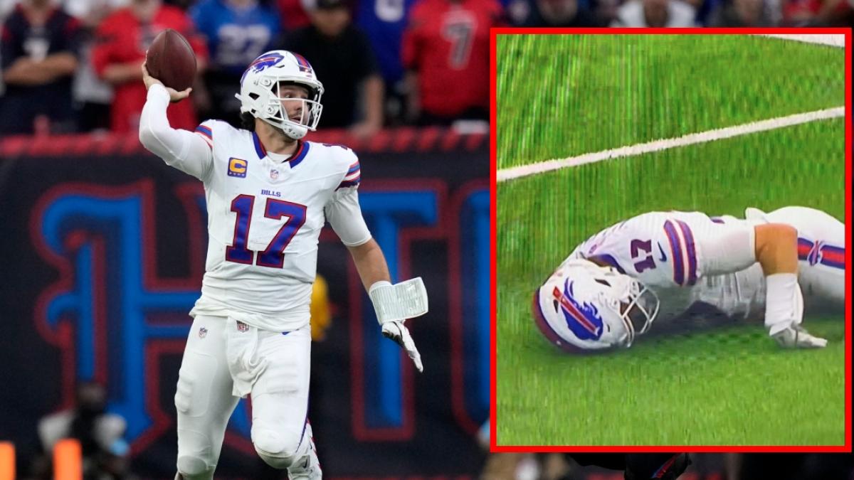 NFL: Josh Allen, de los Bills, sufre escalofriante golpe en la cabeza y queda tendido en el campo (VIDEO)