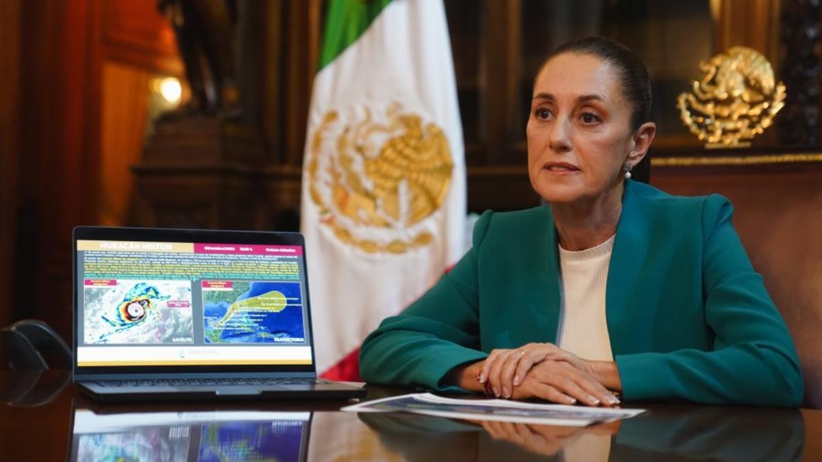 Sheinbaum alerta sobre posible impacto del huracán 'Milton' en costa de Yucatán