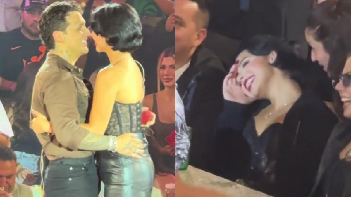 Christian Nodal sorprende a Ángela Aguilar en pleno concierto por su cumpleaños | VIDEO