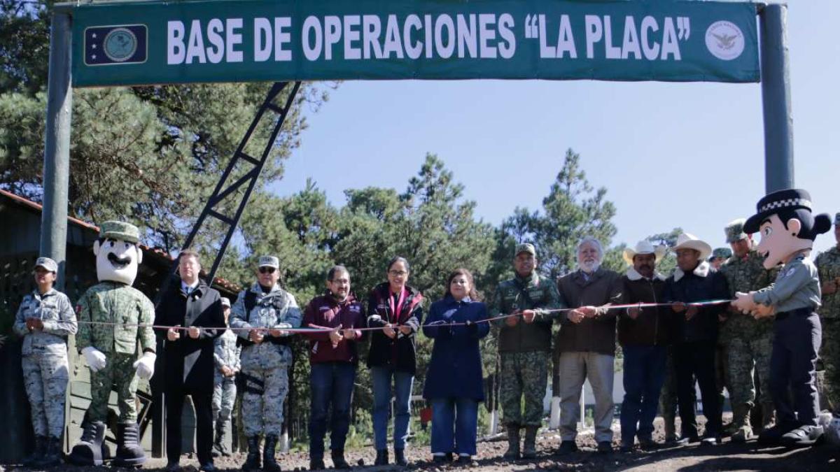 Clara Brugada inaugura proyecto de mejoramiento de base 'La Placa'; busca combatir tala clandestina