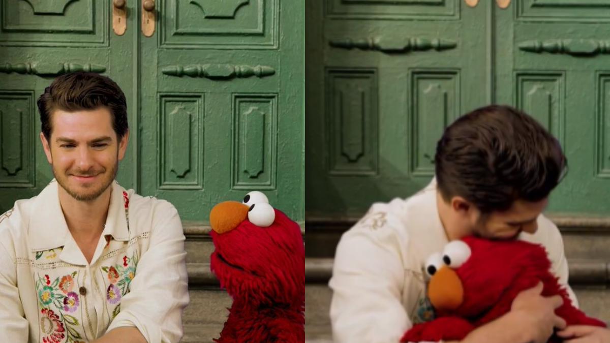 Andrew Garfield habla con Elmo de Plaza Sesamo sobre la muerte de su mamá | VIDEO