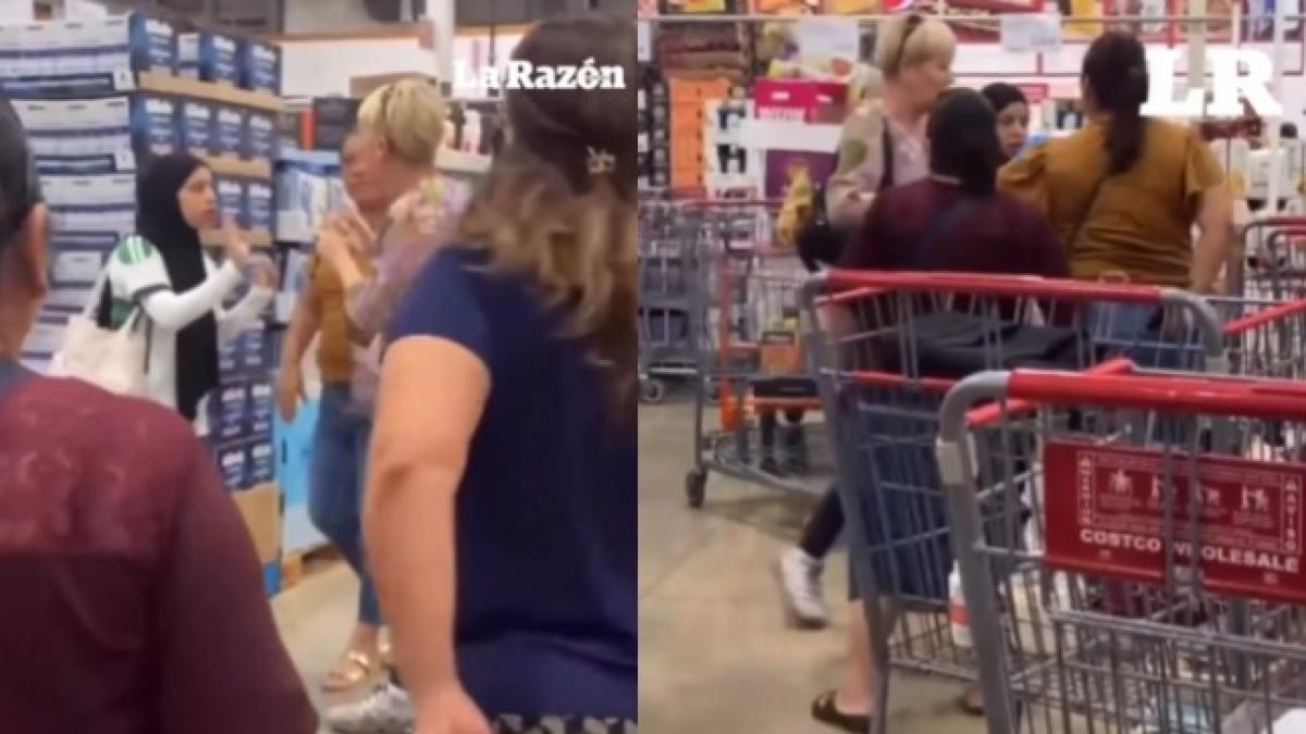 Mujer europea agrede a una mexicana musulmana en un supermercado | VIDEO