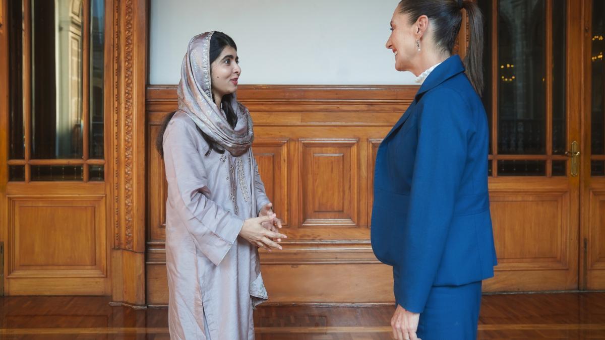 Claudia Sheinbaum se reúne con Malala Yousafzai en Palacio Nacional | VIDEO