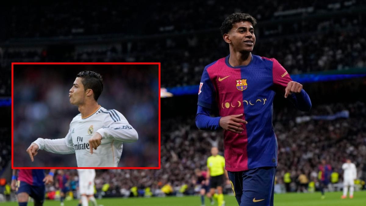 Lamine Yamal marca un golazo y celebra como Cristiano Ronaldo en el Bernabéu (VIDEO)