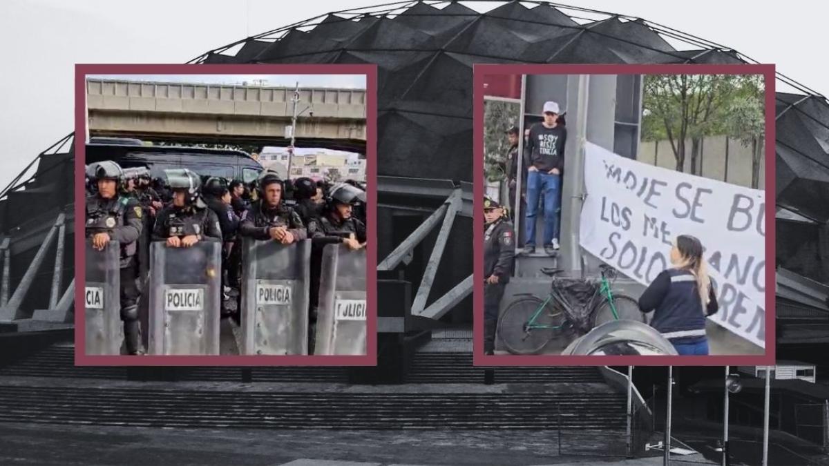 Trabajadores del PJ se manifiestan contra reforma judicial en Ciudad Deportiva; ‘chocan’ con seguridad del GP de México