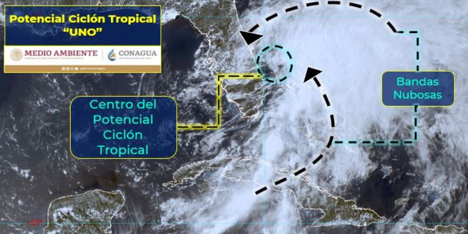 Potencial ciclón tropical "Uno" no representa riesgo para México