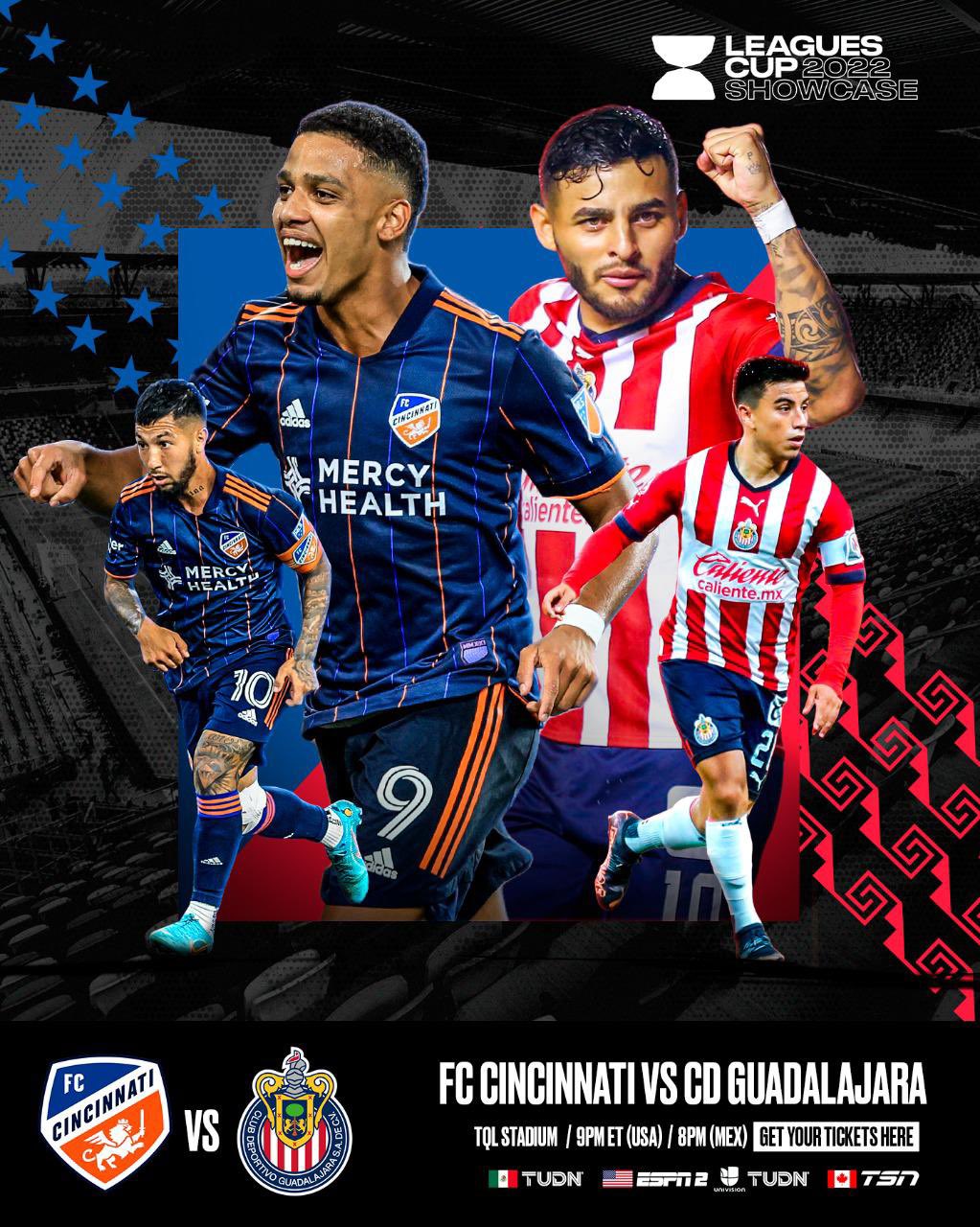 Cincinnati FC vs Chivas Hora y en qué canal ver EN VIVO, Leagues Cup