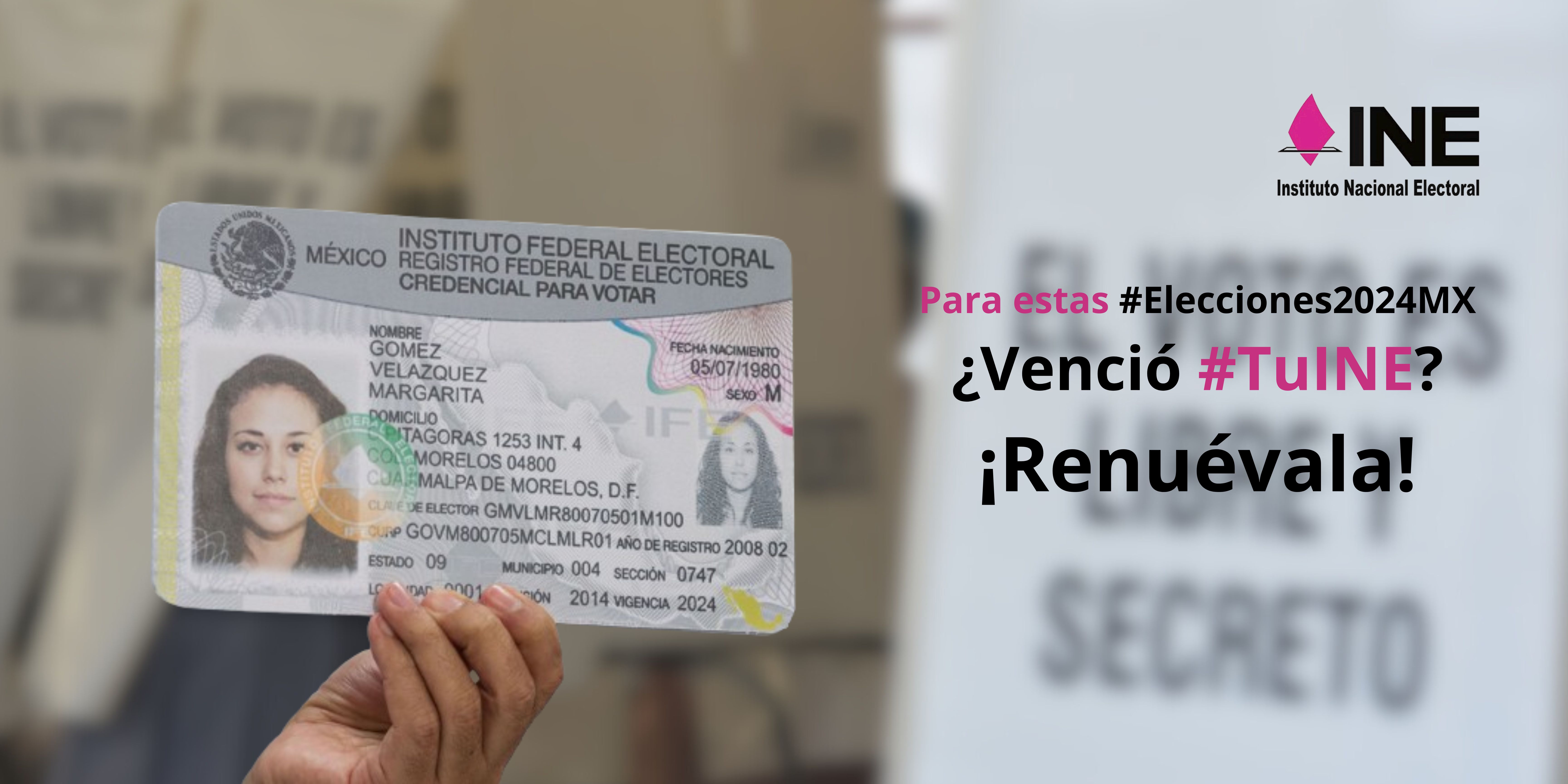 Si mi credencial del INE vence en 2024, ¿hasta cuándo puedo renovarla?