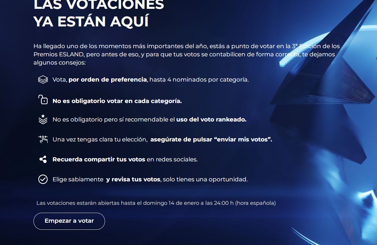 Premios ESLAND 2024 ¿Cómo votar por tu streamer favorito?