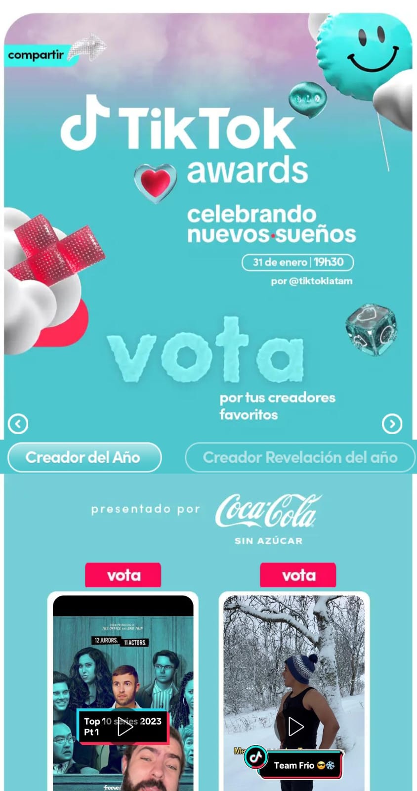 TikTok Awards 2024 Te decimos cómo votar por los nominados paso a paso